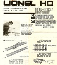 Lionel HO Train Set Operating Instructions