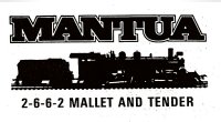 Mantua 2-6-6-2 Articulated MalletLogger  with Tender Instructions and Diagram