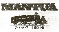 Mantua 2-6-6-2T Articulated Logger Instructions and Diagram